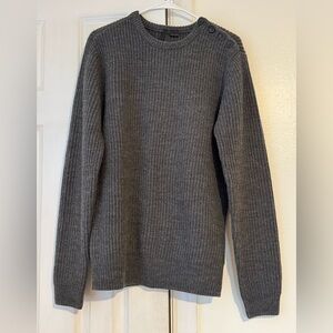 Comune grey ribbed knit wool blend sweater size M